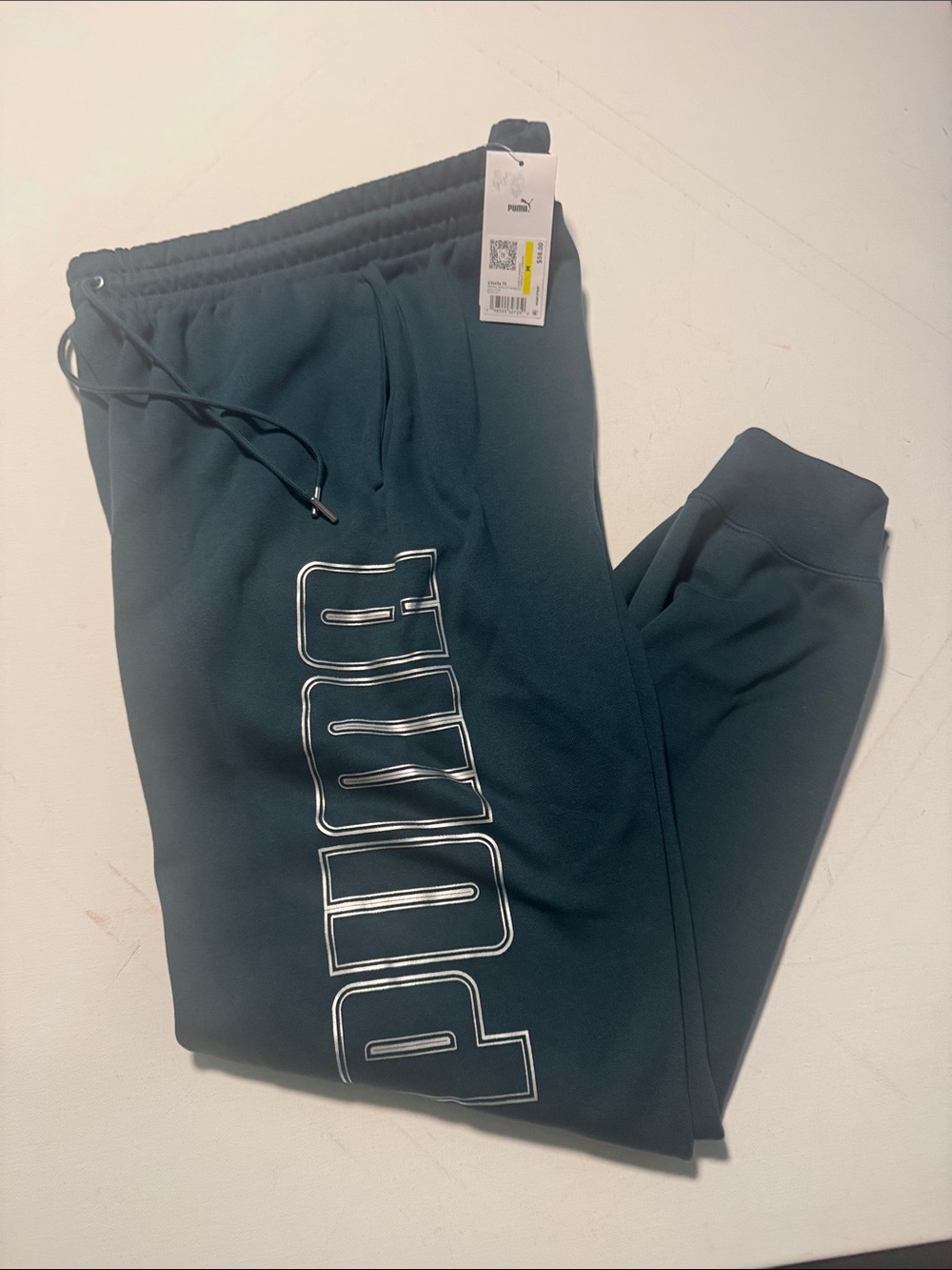 Puma Joggers Sweatpants Mens Medium Green